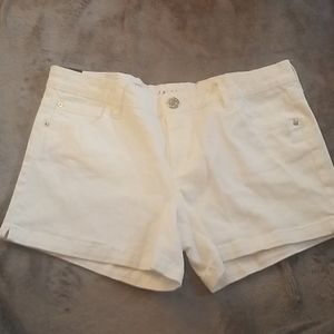 White Denim Shorts